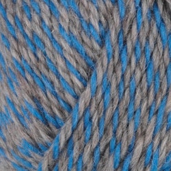 Garn Sportsragg, 50g, Grå/blå, 570