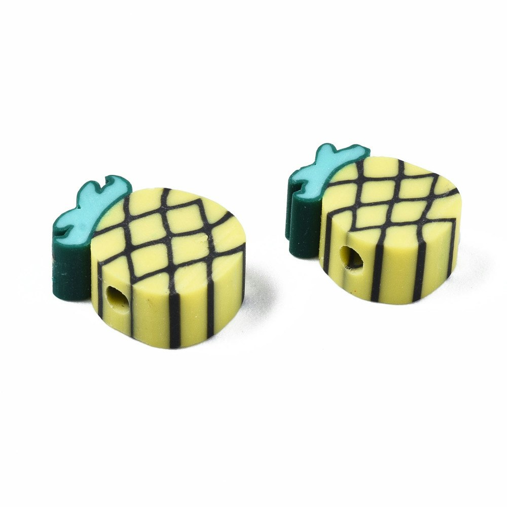 Polymerlerpärlor, Ananas, 50 st