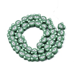 Polymerlerpärlor, Björn, Sea Green, 40st