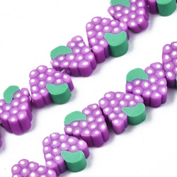 Polymerlerpärlor, Druvor, Orchid, 36-40st