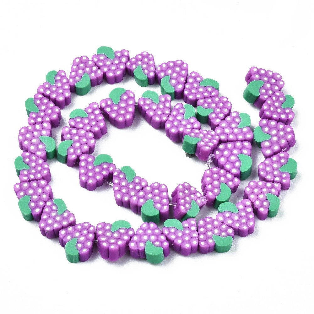 Polymerlerpärlor, Druvor, Orchid, 36-40st