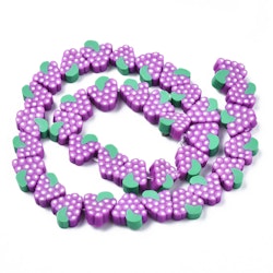 Polymerlerpärlor, Druvor, Orchid, 36-40st