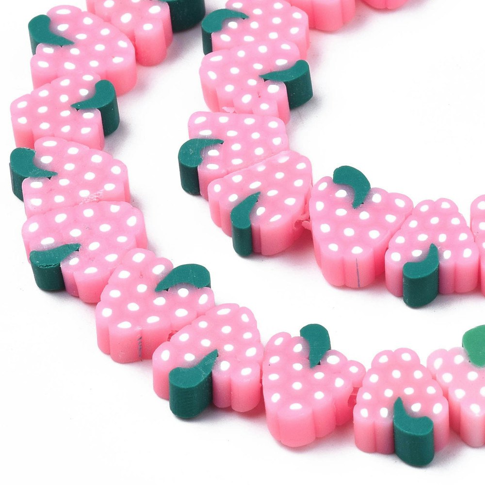 Polymerlerpärlor, Druvor, Pearl Pink, 36-40st
