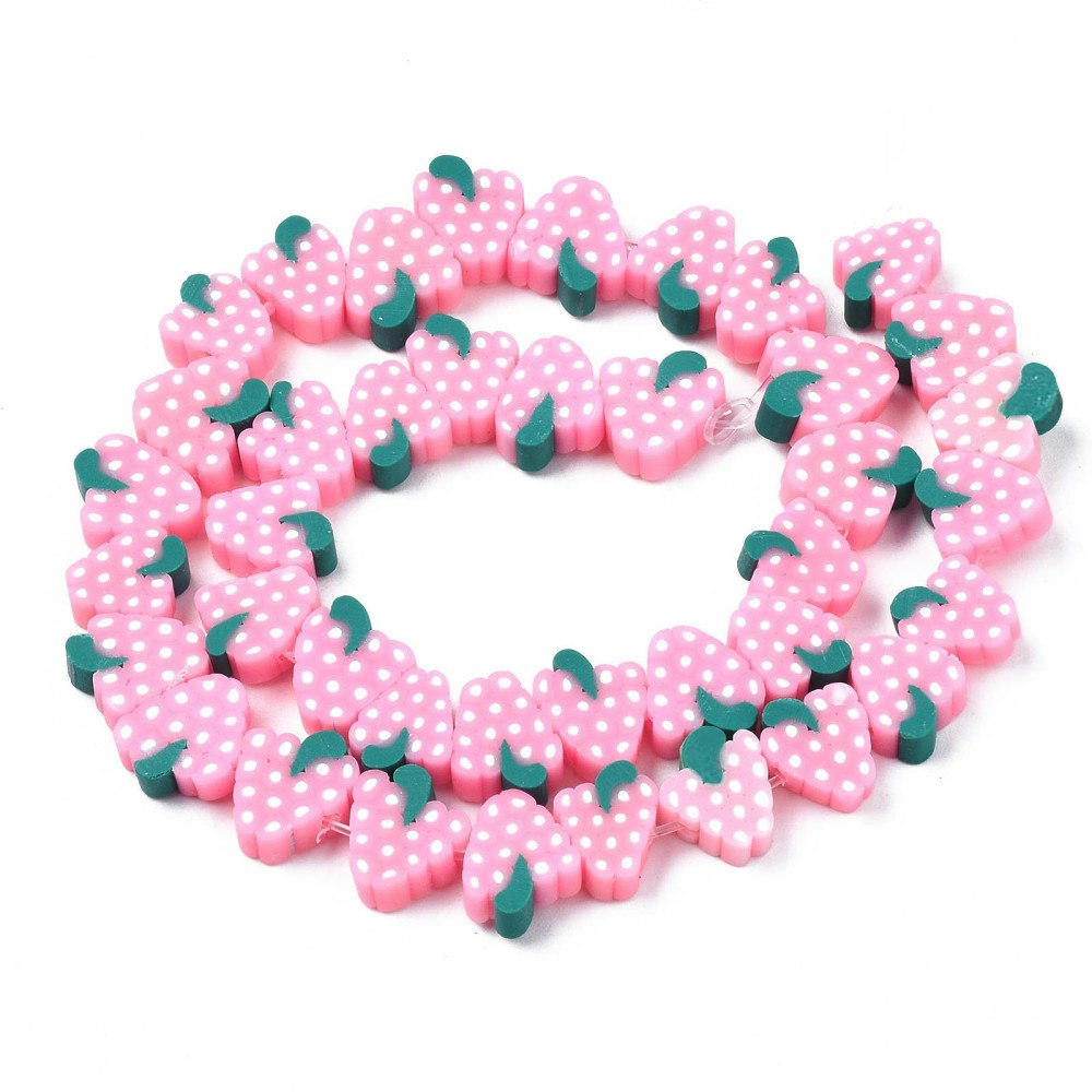 Polymerlerpärlor, Druvor, Pearl Pink, 36-40st