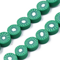 Polymerlerpärlor, Kiwi, Green, 38-40st