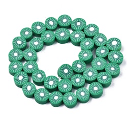 Polymerlerpärlor, Kiwi, Green, 38-40st
