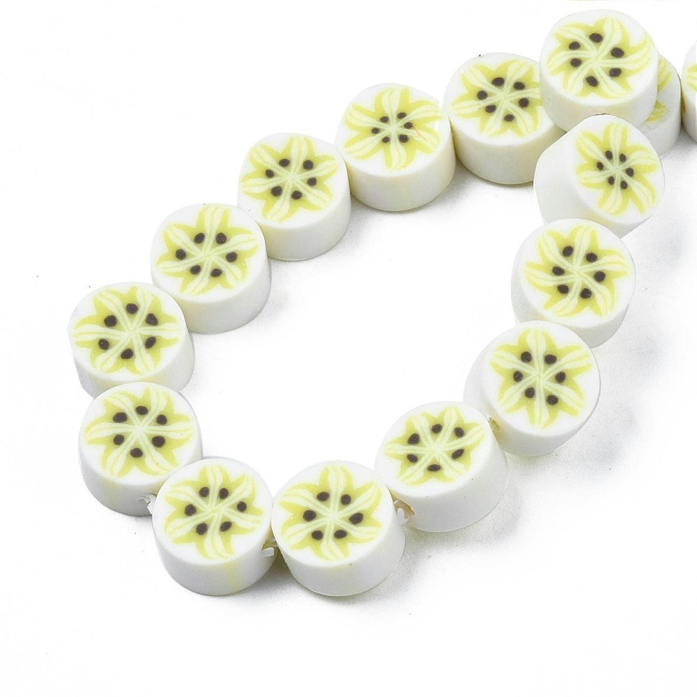 Polymerlerpärlor, Banan, Champagne Yellow, 38-40st