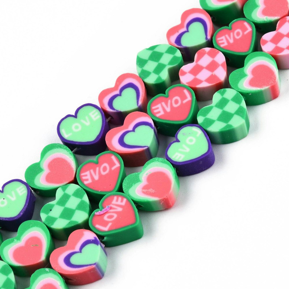 Polymerlerpärlor, Love, Hjärtan, 40st
