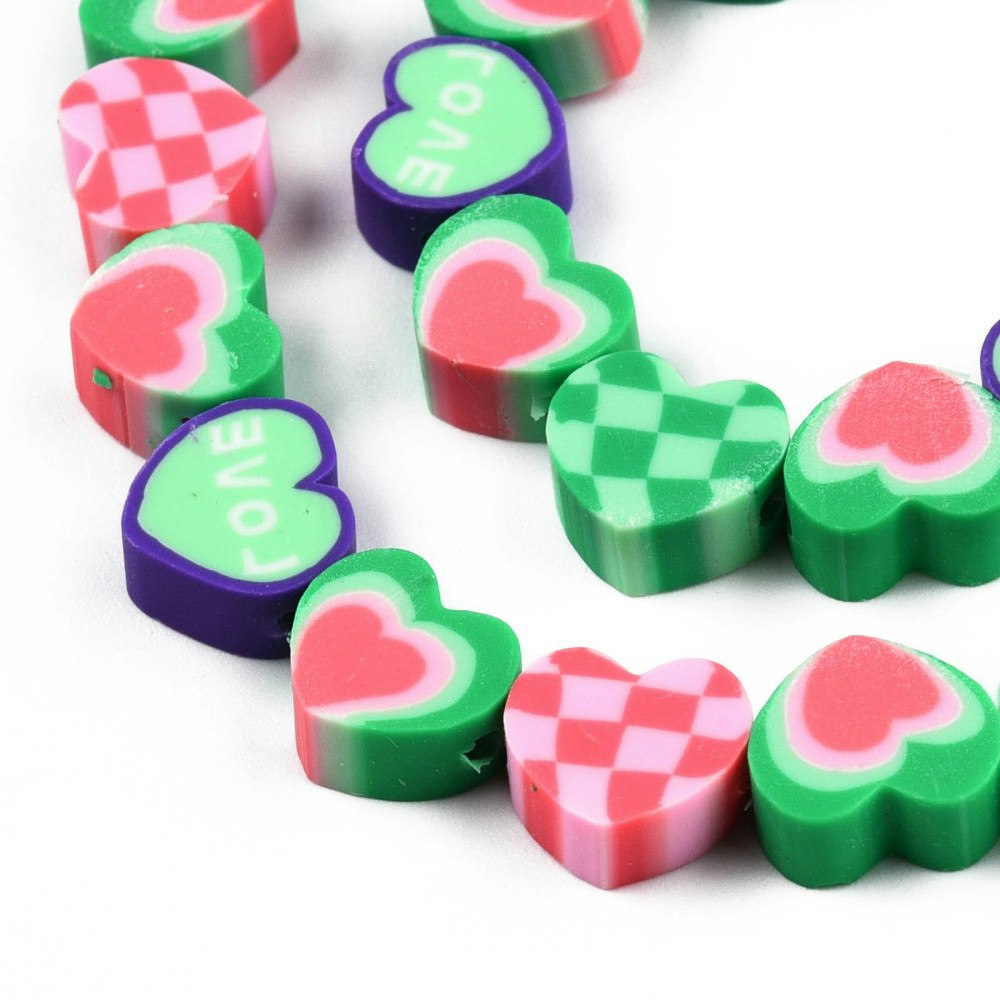 Polymerlerpärlor, Love, Hjärtan, 40st