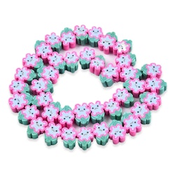 Polymerlerpärlor, Blomma med ansikte, 40st