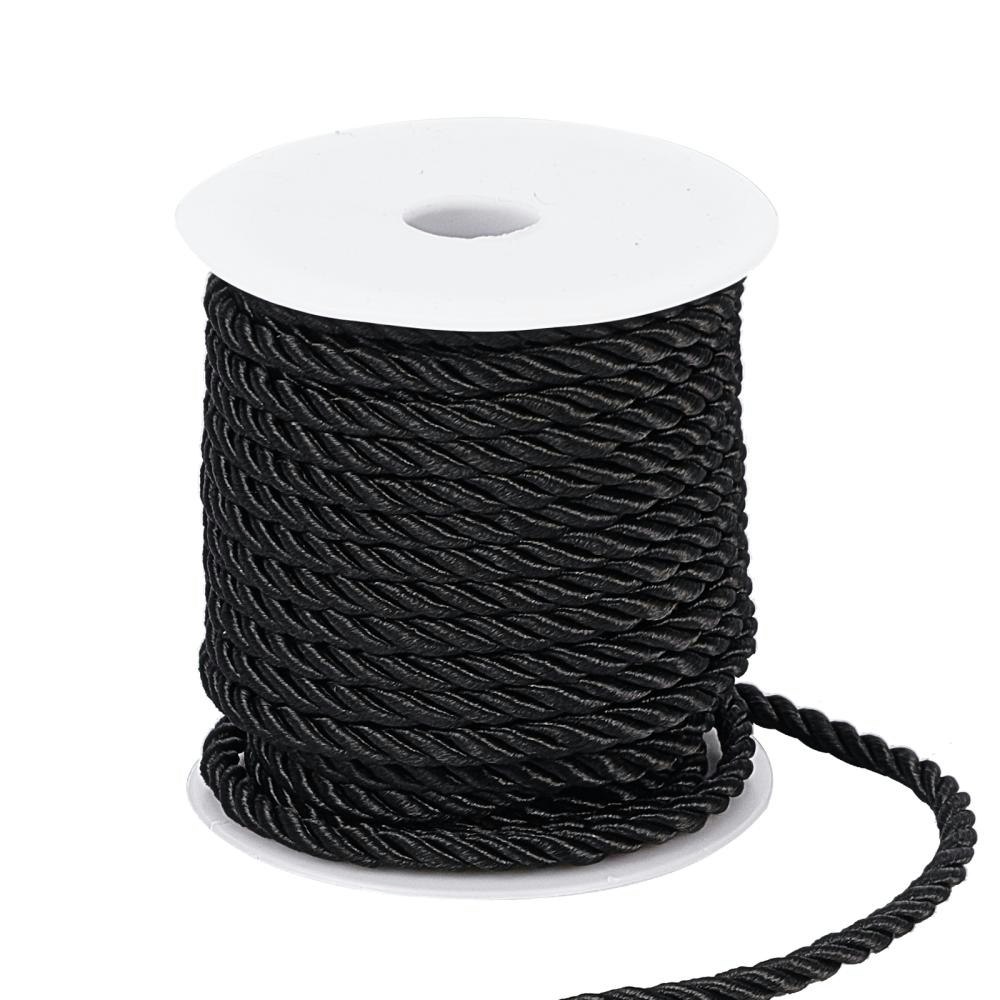 Polyestertråd, Black, 5mm, 18m