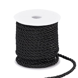 Polyestertråd, Black, 5mm, 18m