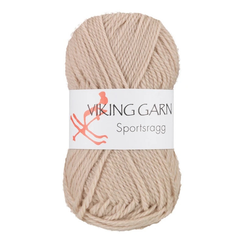 Garn Sportsragg, 50g, Beige, 507