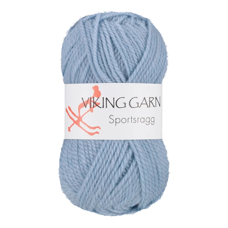 Garn Sportsragg, 50g, Ljus Blå, 521