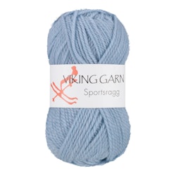 Garn Sportsragg, 50g, Ljus Blå, 521