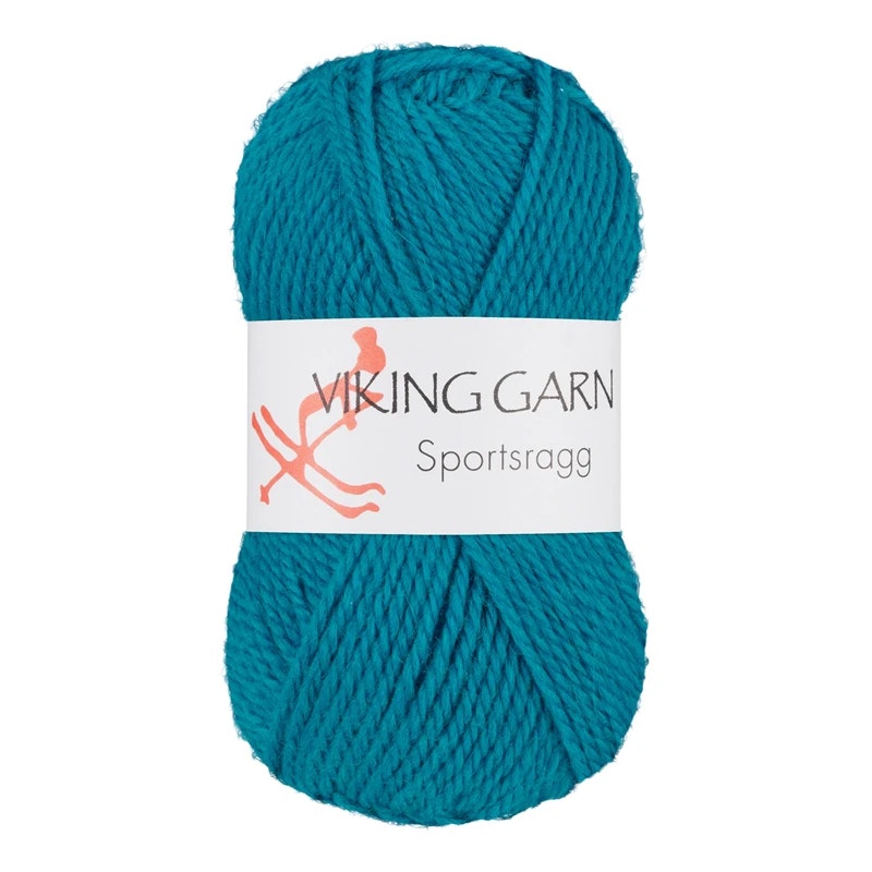 Garn Sportsragg, 50g, Turkos, 529
