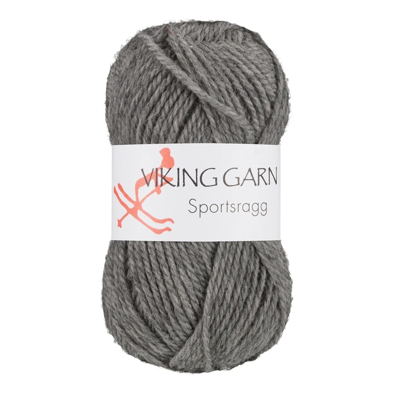 Garn Sportsragg, 50g, Grå, 530
