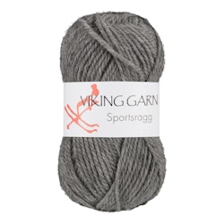 Garn Sportsragg, 50g, Grå, 530
