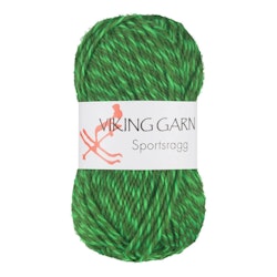 Garn Sportsragg, 50g, Multi Grön, 537