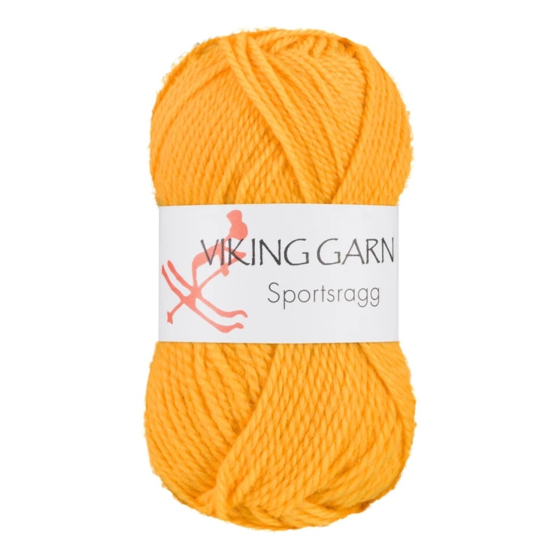 Garn Sportsragg, 50g, Gul, 545