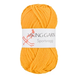 Garn Sportsragg, 50g, Gul, 545