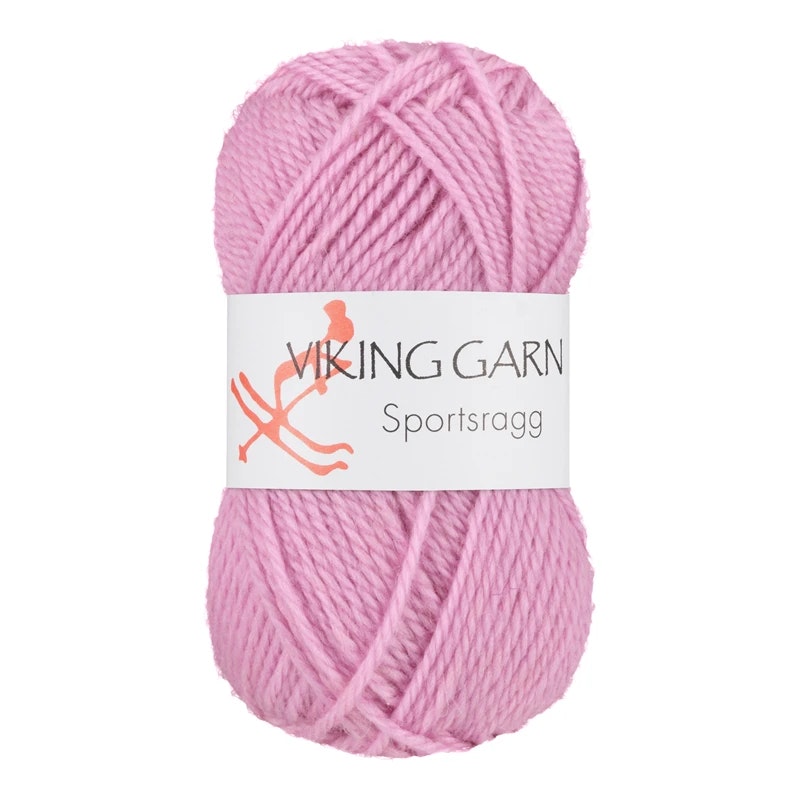 Garn Sportsragg, 50g, Rosa, 563
