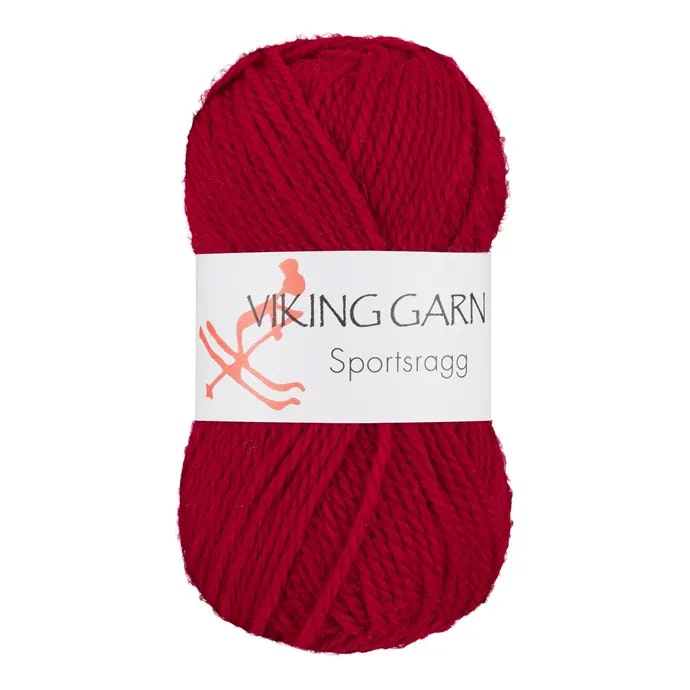 Garn Sportsragg, 50g, Röd, 565
