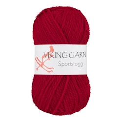 Garn Sportsragg, 50g, Röd, 565