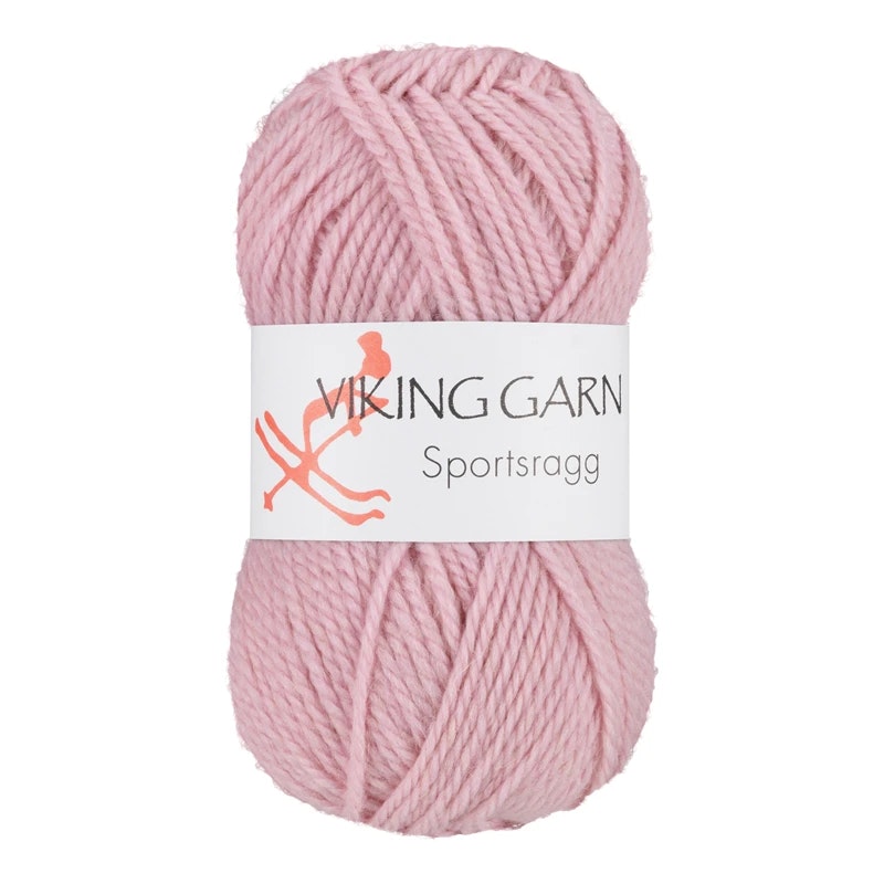Garn Sportsragg, 50g, Ljus Rosa, 574