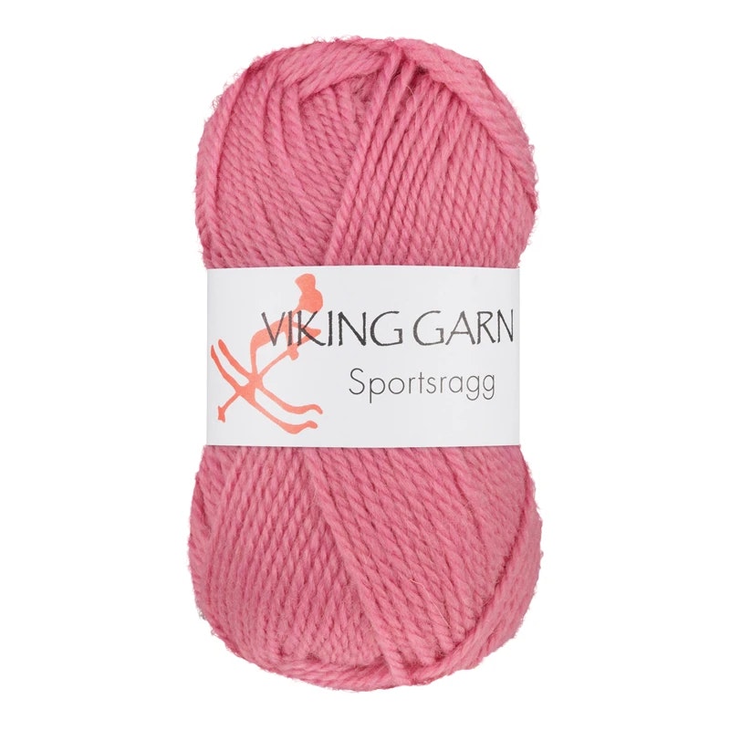 Garn Sportsragg, 50g, Gammelrosa, 581