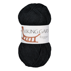 Garn Raggen, 150g, Svart, 703