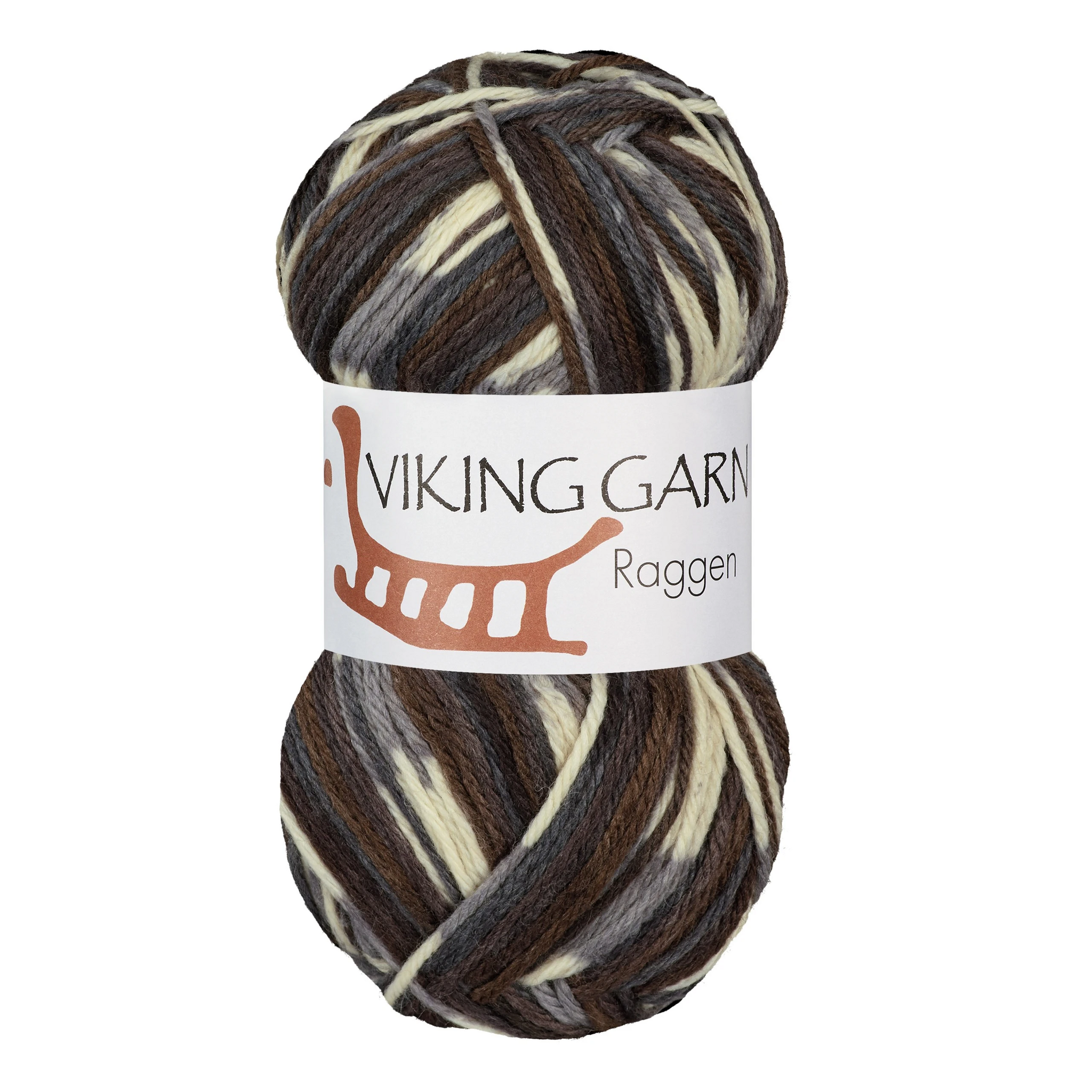 Garn Raggen, 150g, Multi Brun/Grå, 707