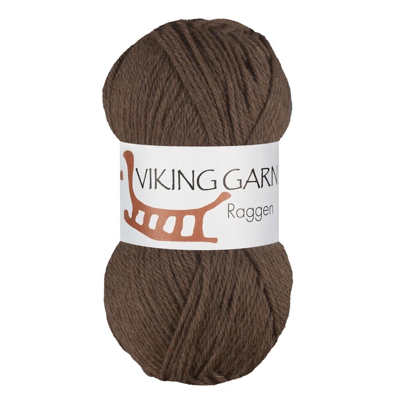 Garn Raggen, 150g, Brun, 708