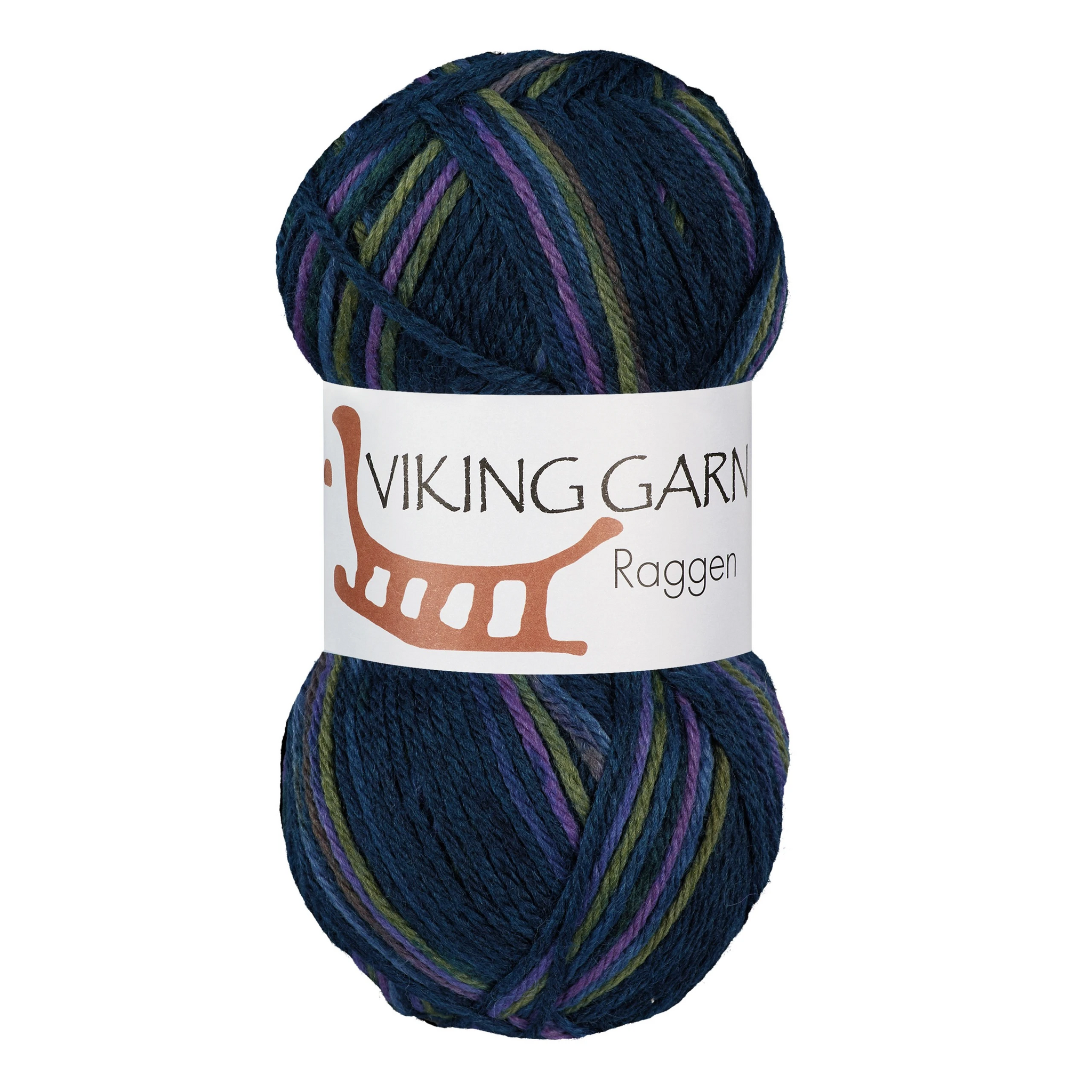 Garn Raggen, 150g, Multi Marine/Grön, 727