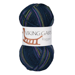 Garn Raggen, 150g, Multi Marine/Grön, 727