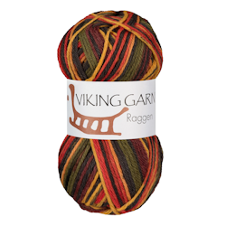 Garn Raggen, 150g, Multi Orange/Brun, 737