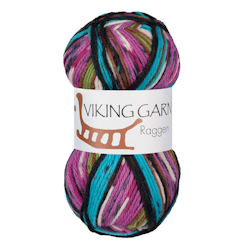 Garn Raggen, 150g, Multi Ljus Turkos/Rosa, 740