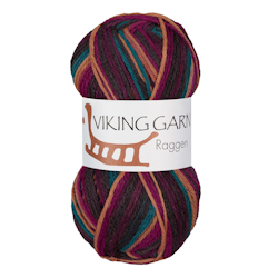 Garn Raggen, 150g, Multi Lila/Ockra, 756