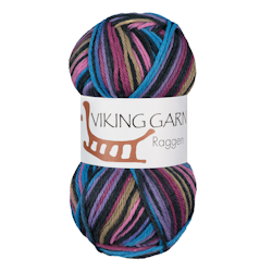 Garn Raggen, 150g, Multi Blå/Rosa, 766