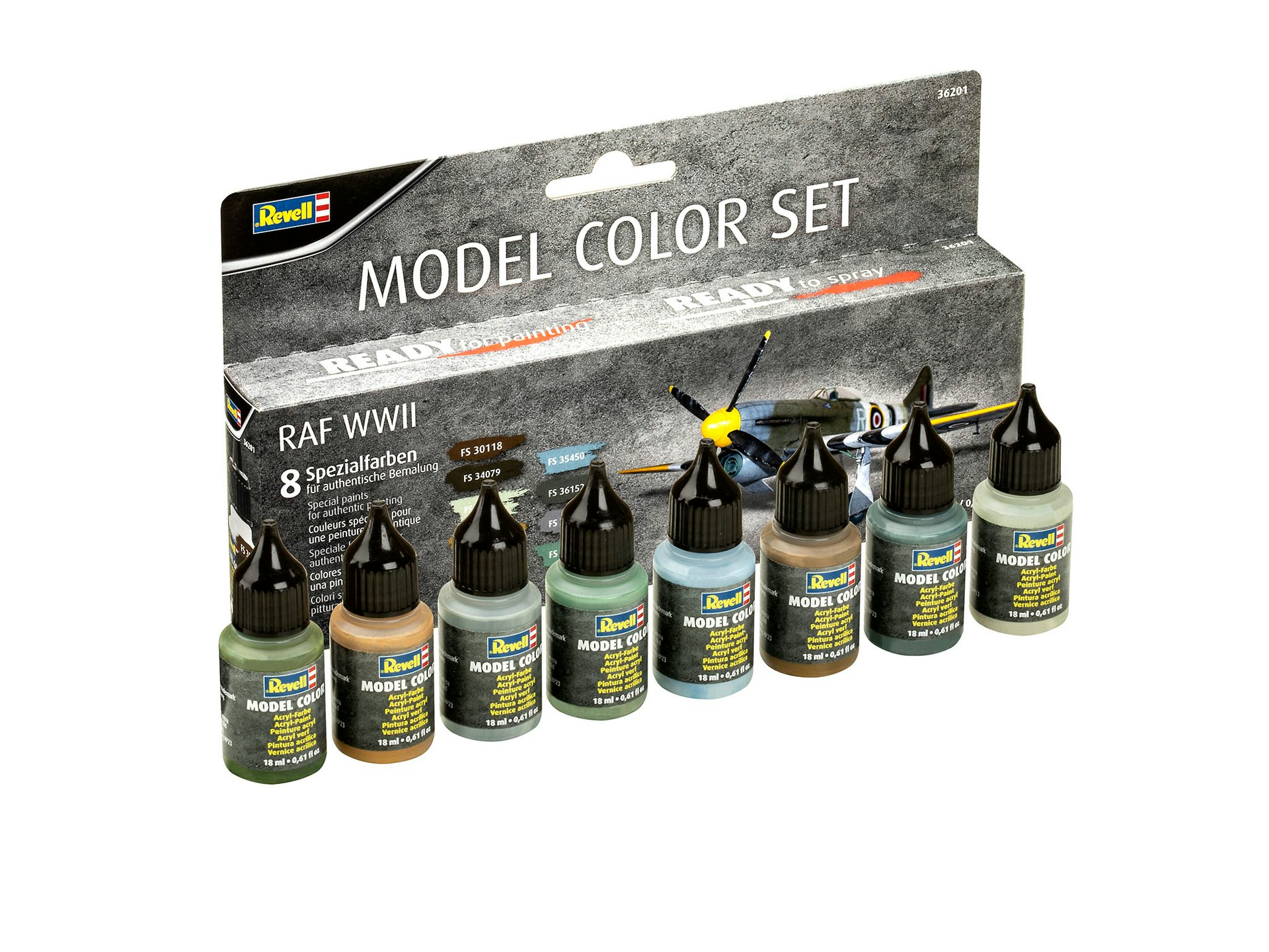 REVELL Model Color, RAF WWII 8x17ml