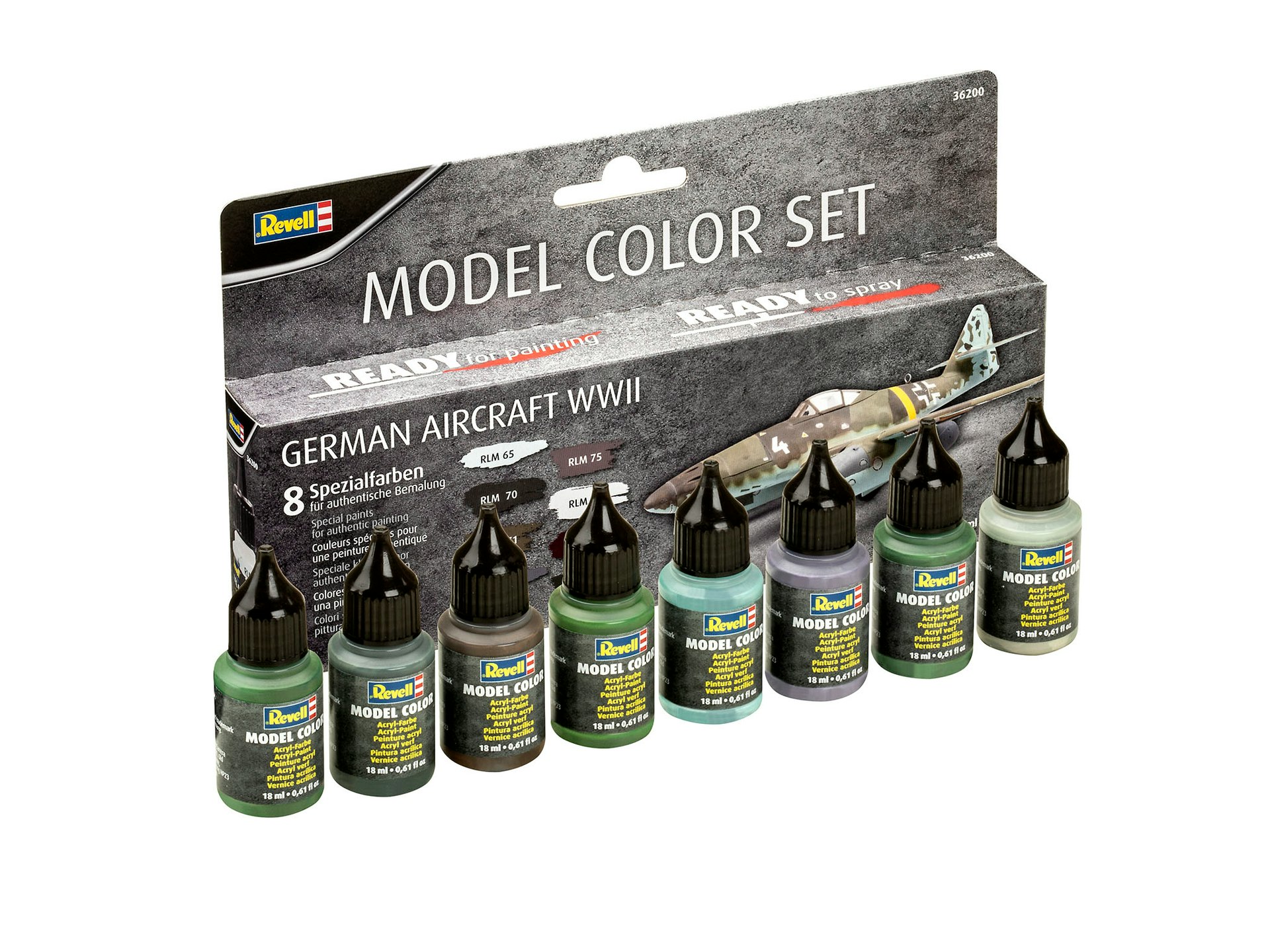 REVELL Model Color, German Aircraft WWII 8x17ml