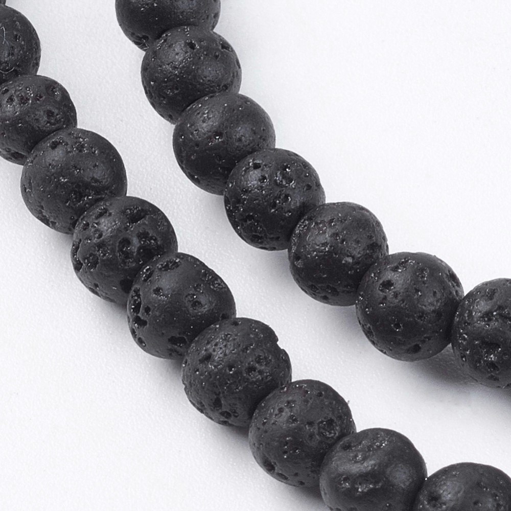 Natural Lava Rock Beads, 4,5mm, Ca 95 st