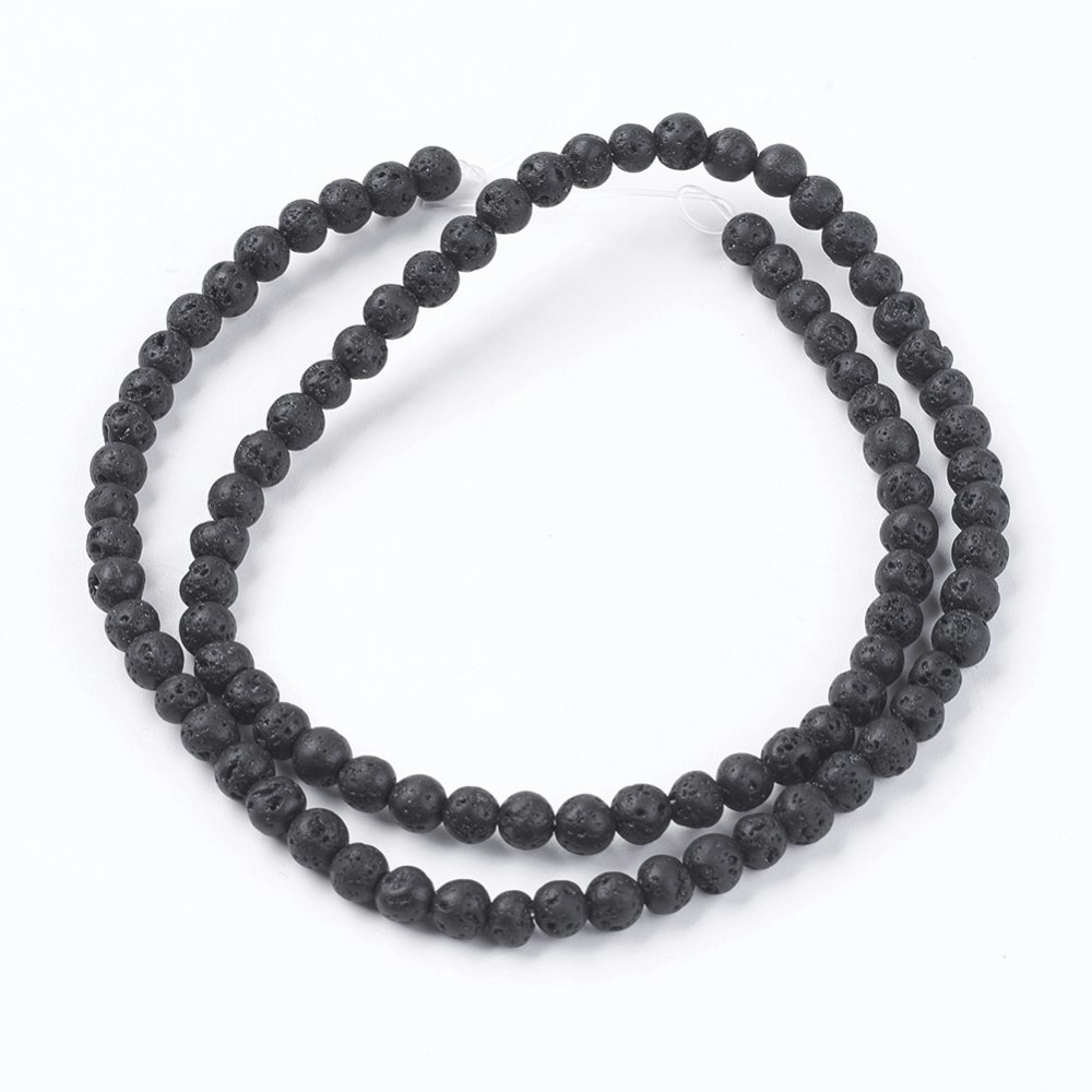 Natural Lava Rock Beads, 4,5mm, Ca 95 st