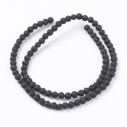 Natural Lava Rock Beads, 4,5mm, Ca 95 st