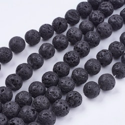 Natural Lava Rock Beads, 14mm, Ca 27st
