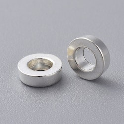 Mellandel Rund, 6x2mm, 50st, Silver