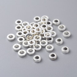 Mellandel Rund, 6x2mm, 50st, Silver