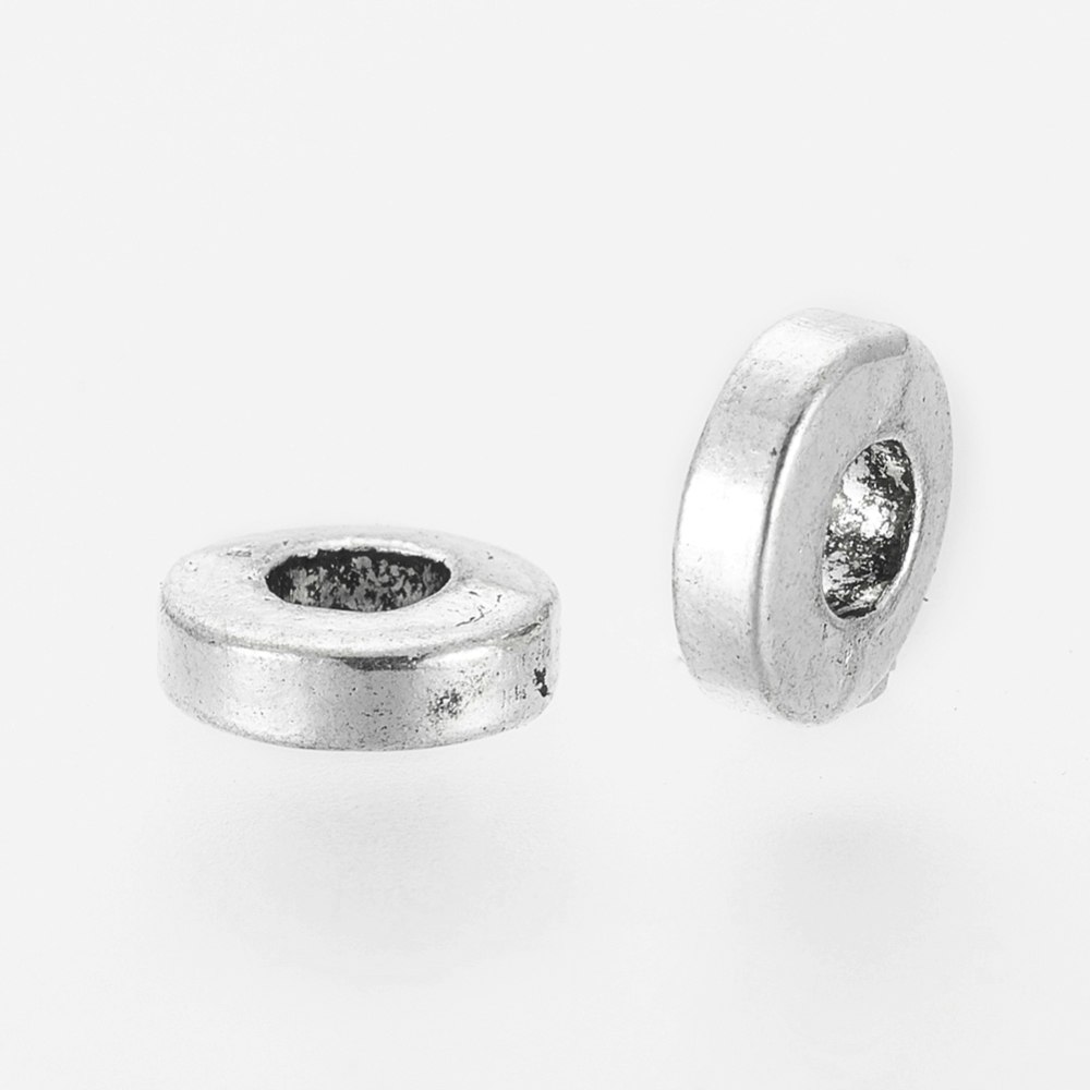 Mellandel Rund, 6x2mm, 50st, Antik Silver