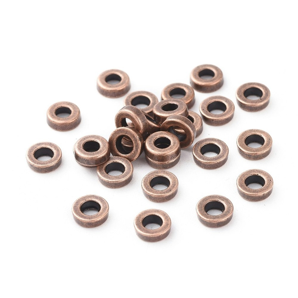 Mellandel Rund, 6x2mm, 50st, Red Copper