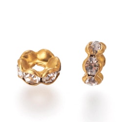 Mellandel, Strassrondell, 8x3,8mm, 20st, Mässing